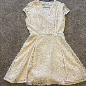LC Lauren Conrad Cream Lace Dress